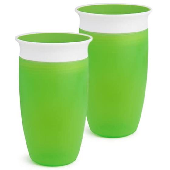 Imagem de Sippy Cup Munchkin Miracle 360 300 ml (verde/verde), pacote com 2 unidades