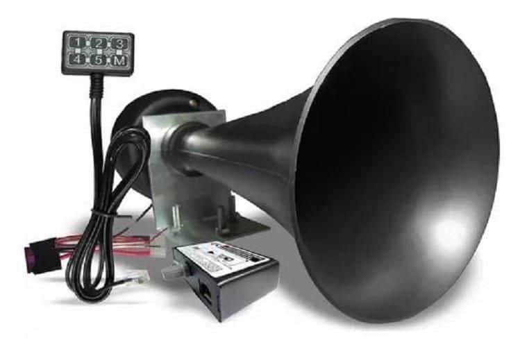 Sirene Tipo Rontan Viatura Policia Bombeiro 6 Sons Megafone - Ktronica ...
