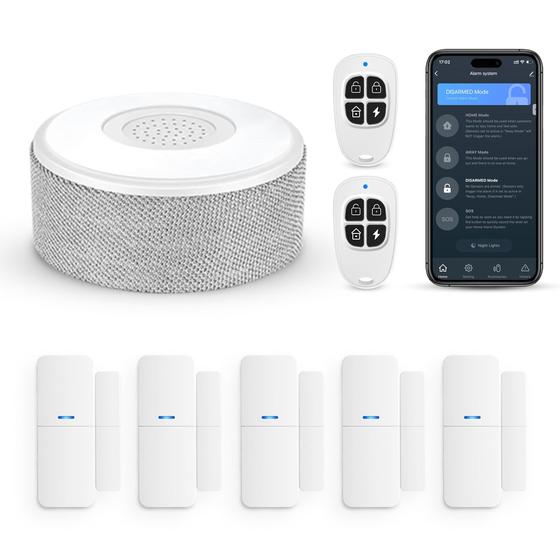 Imagem de Sistema de alarme de porta WiFi tolviviov Wireless Smart Home Security