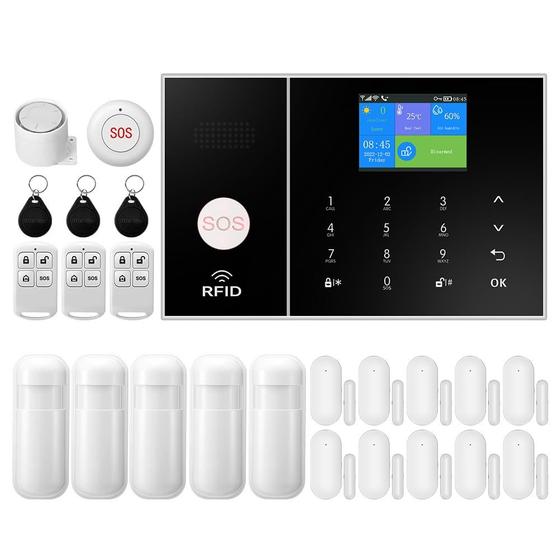 Imagem de Sistema de Alarme Wireless YBJ 4G Smart Home - Compatível com Alexa e Google