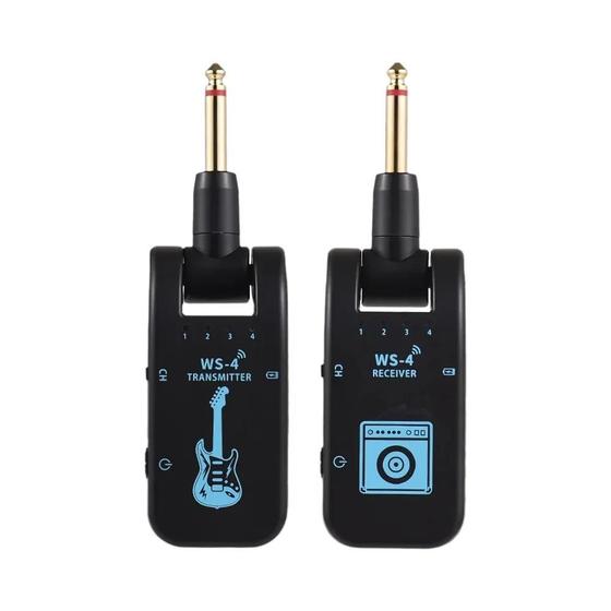 Imagem de Sistema de Guitarra Sem Fio Recarregável 2.4G - Transmissor e Receptor para Guitarra Elétrica