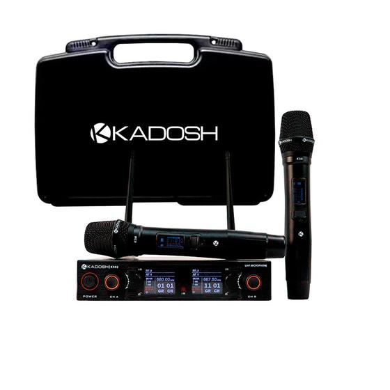 Imagem de Sistema de Microfone Kadosh K-502M Preto Duplo Sem Fio Recarregável Profissional - K502M