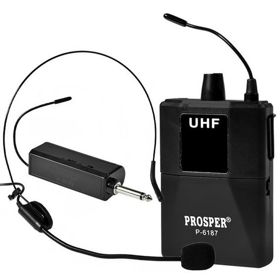 Imagem de Sistema de Microfone Prosper P-6187 com 1 Microfone - Preto