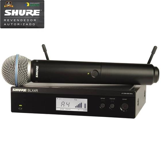 Imagem de Sistema De Microfone Sem Fio De Mão  BLX-24RBR/B-58 J10 - Shure