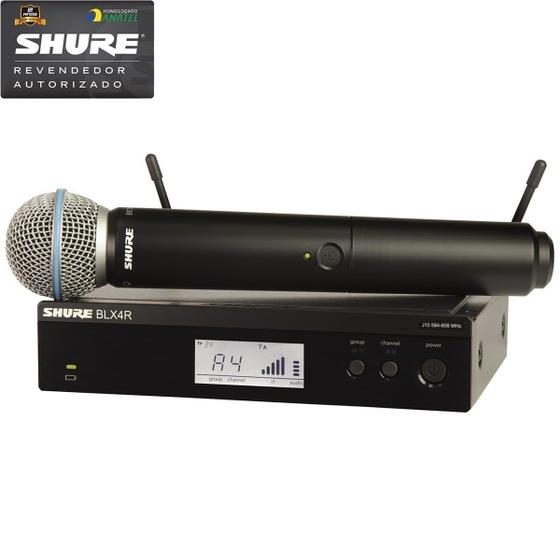 Imagem de Sistema De Microfone Sem Fio De Mão BLX-24RBR/B-58 M15 - Shure