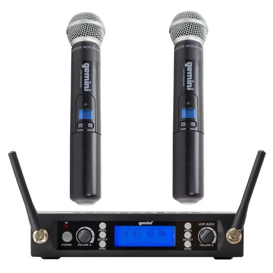 Imagem de Sistema de Microfone Sem Fio Gemini Sound Pro UHF-6200M