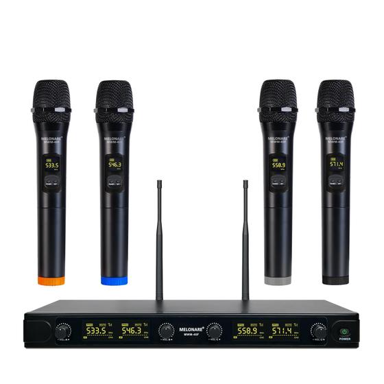 Imagem de Sistema de Microfone Sem Fio MELONARE MWM-40F - 4 Microfones de Mão