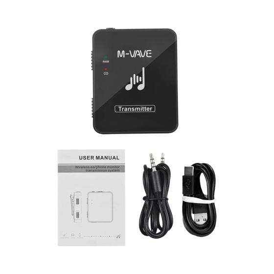 Imagem de Sistema De Monitoramento De Fones De Ouvido Sem Fio M-VAVE WP-10 2.4GHz Transmissor Receptor