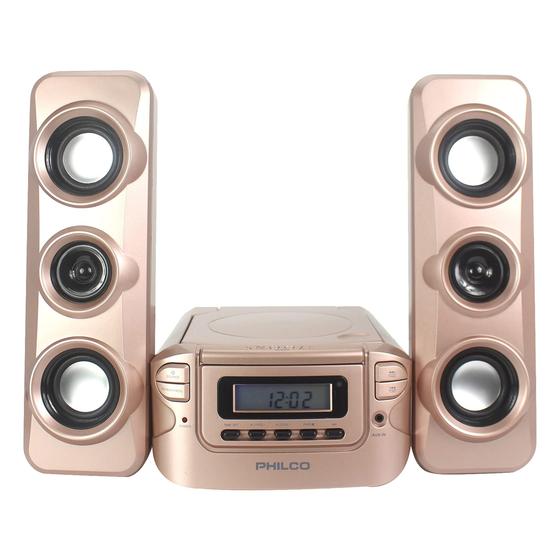 Imagem de Sistema de Prateleira Estéreo Philco Compact CD com Bluetooth - Rose Gold