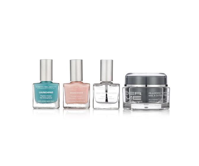 Imagem de Sistema de recuperação de unhas Dermelect Anti Aging com peptídeos, conjunto de 4 peças