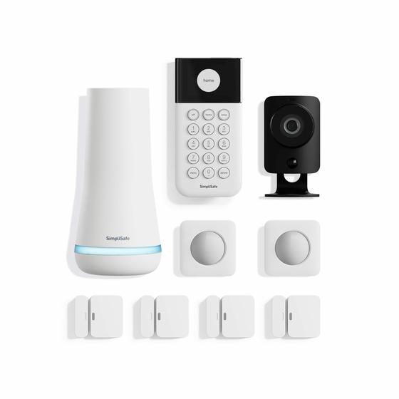 Imagem de Sistema de Segurança Residencial Sem Fio SimpliSafe 9 Peças com Câmera HD