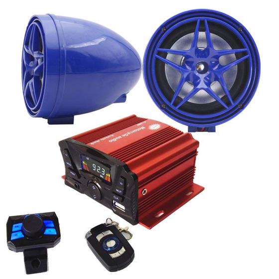 Imagem de Sistema de Som Bluetooth à Prova D'Água para Motocicletas