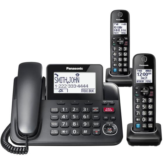 Imagem de Sistema de telefone com fio Panasonic KX-TGF892B com Bluetooth preto