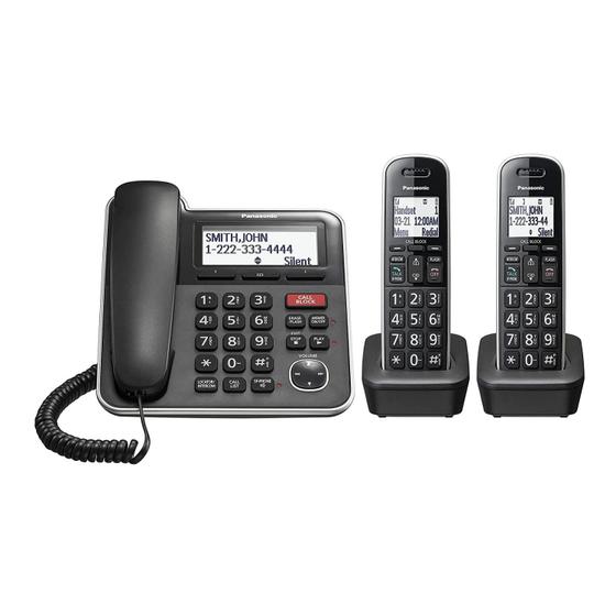 Imagem de Sistema de telefone com fio/sem fio Panasonic KX-TGB852B - 2 aparelhos