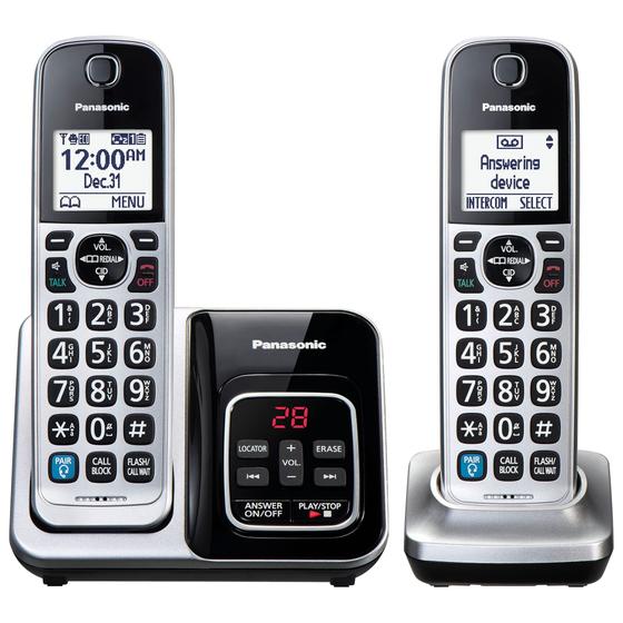 Sistema de telefone sem fio Panasonic KX-TGD892S com 2 aparelhos Menor preço em Sistema de telefone sem fio Panasonic KX-TGD892S com 2 aparelhos