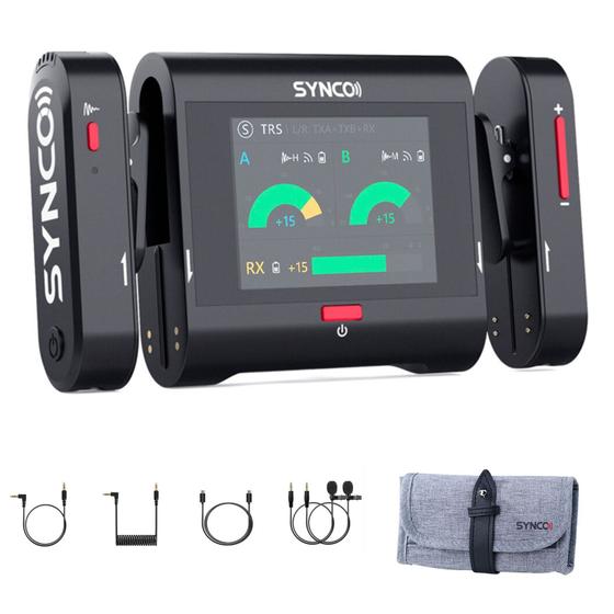 Imagem de Sistema Microfone Digital Sem Fio Synco G3 Pro 2,4ghz Duplo Para Câmeras E Smartphones