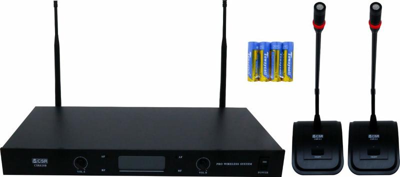 Imagem de Sistema Microfone Gooseneck Duplo Sem Fio Uhf Csr 820b 820 B