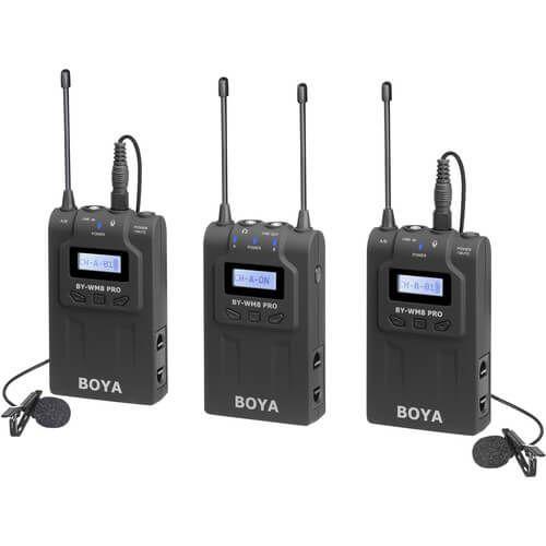 Sistema Microfone Lapela Sem Fio Boya BY-WM8 Pro-K2 Wireless de Dois Canais UHF Menor preço em Sistema Microfone Lapela Sem Fio Boya BY-WM8 Pro-K2 Wireless de Dois Canais UHF