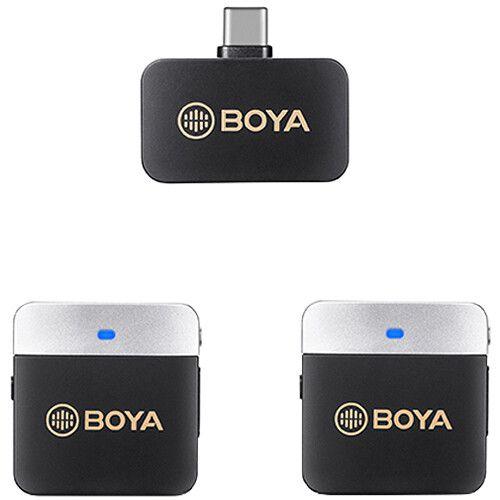 Imagem de Sistema microfone sem fio by-m1v4 duplo usb-c