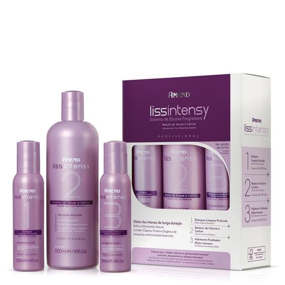 Imagem de Sistema Redutor De Volume E Cachos Liss Intensy Amend - Kit