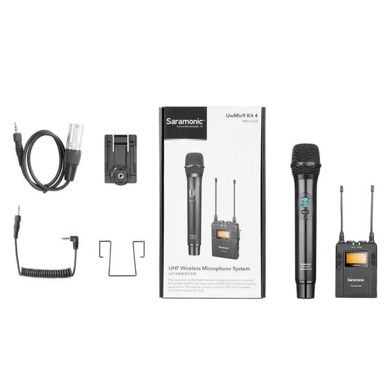 Imagem de Sistema sem fio de microfone de mão para câmera uhf