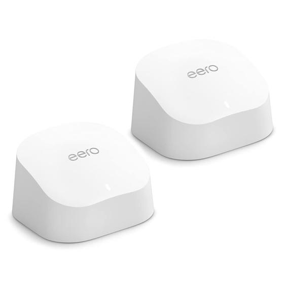 Imagem de Sistema Wi-Fi Mesh eero 6 Amazon (2 Unidades) - 500 Mbps - Cobertura de 3000 Pés Quadrados