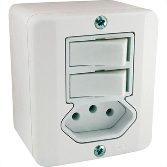 Imagem de Sistema X Radial Branco 2S+1T 10A C/Caixa 1902117