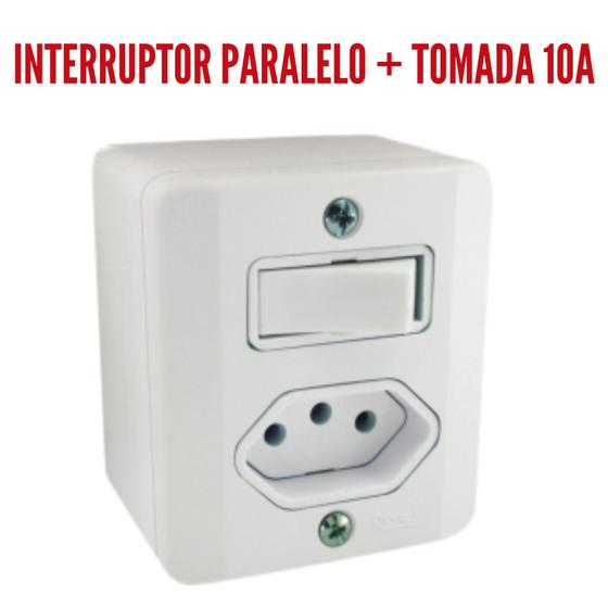 Imagem de Sistema X Tomada e Interruptores 10A/20A Sobrepor Externa Radial
