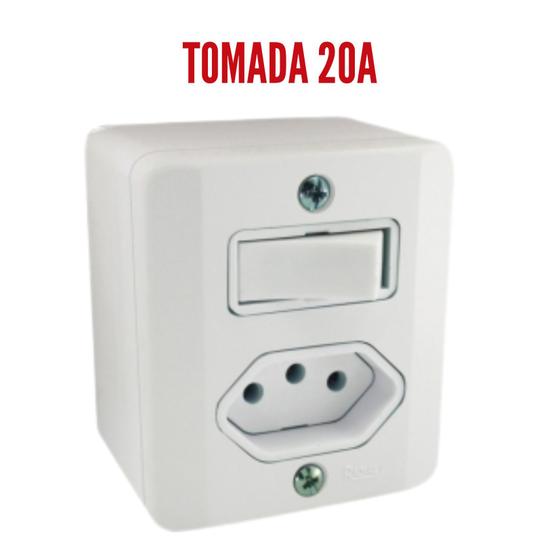 Imagem de Sistema X Tomada e Interruptores 10A/20A Sobrepor Externa Radial