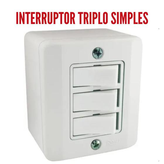 Imagem de Sistema X Tomada e Interruptores 10A/20A Sobrepor Externa Radial