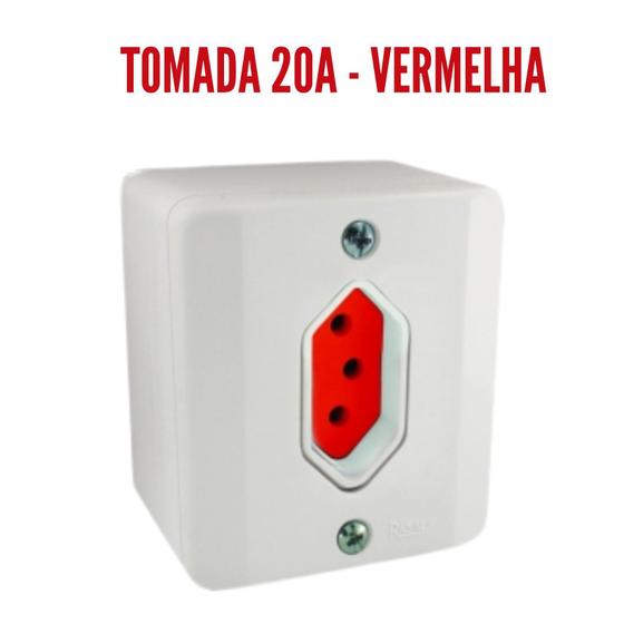 Imagem de Sistema X Tomada e Interruptores 10A/20A Sobrepor Externa Radial