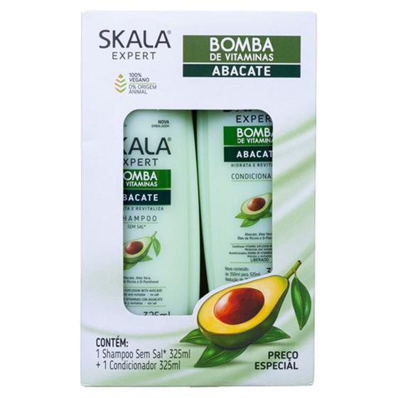 Imagem de Skala kit shampoo + condicionador bomba de abacate