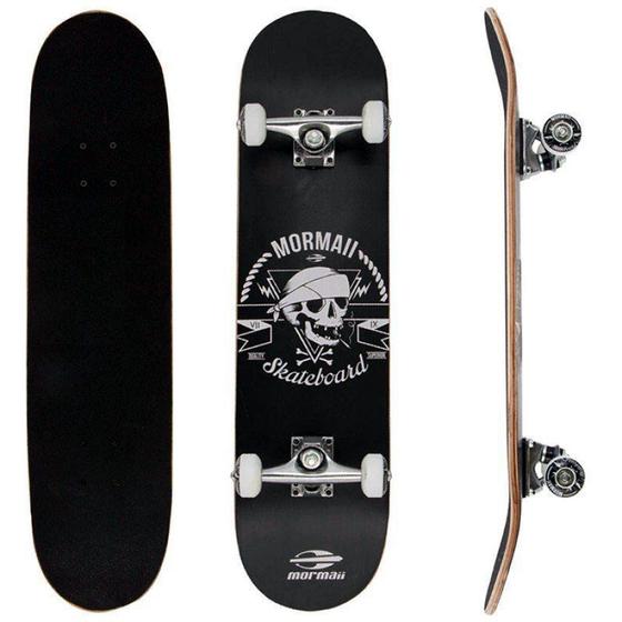 Imagem de Skate Chill Street Completo Profissional Mormaii - Abec5 90a Caveira