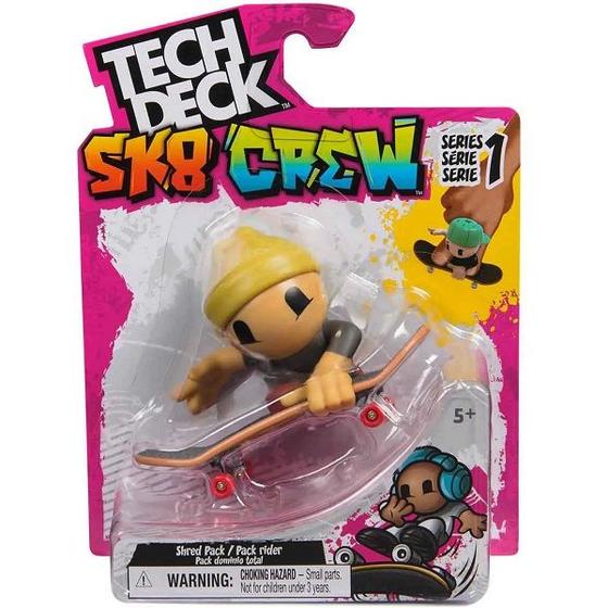 Imagem de Skate com Boneco SK8 CREW Toca Amarela 96MM - TECH DECK SUNNY 4190