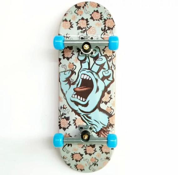 Imagem de Skate De Dedo Fingerboard Montado Completo Blue Hand