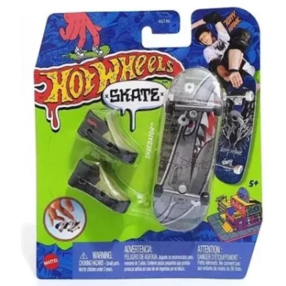 Imagem de Skate De Dedo Hot Wheels 96mm Original C/ 2 Tênis