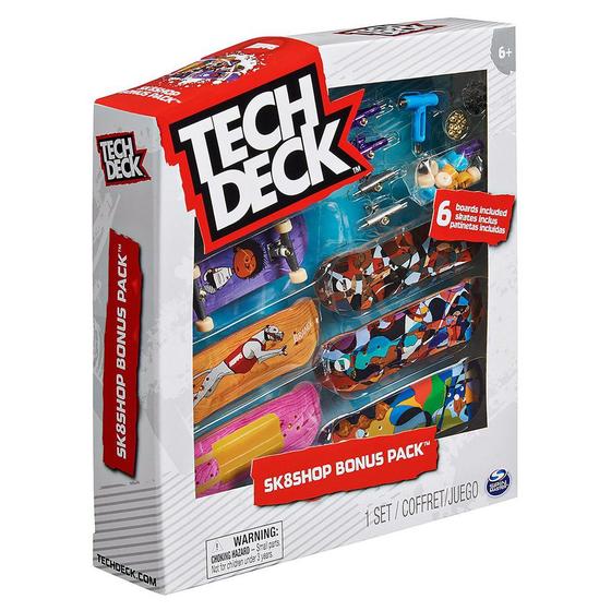 Imagem de Skate de Dedo Tech Deck Sk8 Shop Bonus Finesse Pack com 6 - 2892 - Sunny