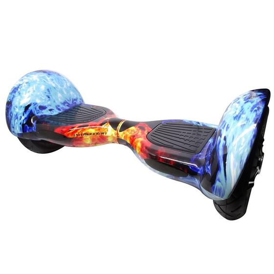 Imagem de Skate Elétrico Hoverboard 10" GELO FOGO  Bluetooth e LED com Bolsa - Bateria Original - Smart Balance