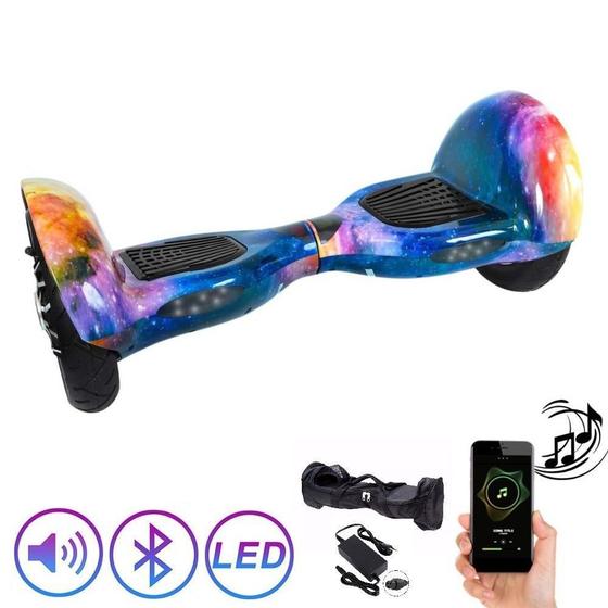 Skate Eletrico Hoverboard 10 Polegadas Universo Galaxy Completo com Bolsa LEDs Bluetooth e Bateria Origin Smart Balance Hoverboard Magazine Luiza