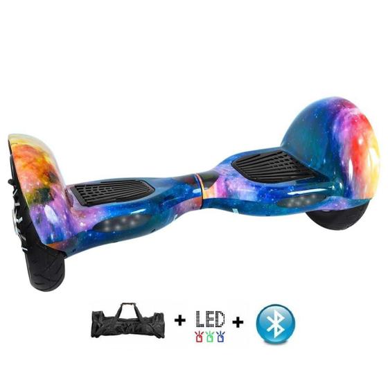 Imagem de Skate Elétrico Hoverboard 10" UNIVERSO AURORA Bluetooth e LED com Bolsa - Smart Balance