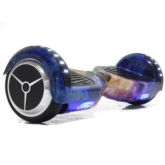 Imagem de Skate Elétrico Hoverboard 6.5" GALÁXIA Bluetooth e LED Lateral com Bolsa - Bateria Samsung - Smart Balance