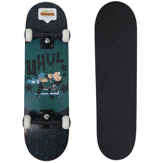 Imagem de Skate Estampa Cebolinha Turma Da Mônica Semi Profissional Para Iniciante Truck em Polipropileno