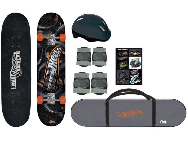 Imagem de Skate Hot Wheels Fun com Kit de Proteção