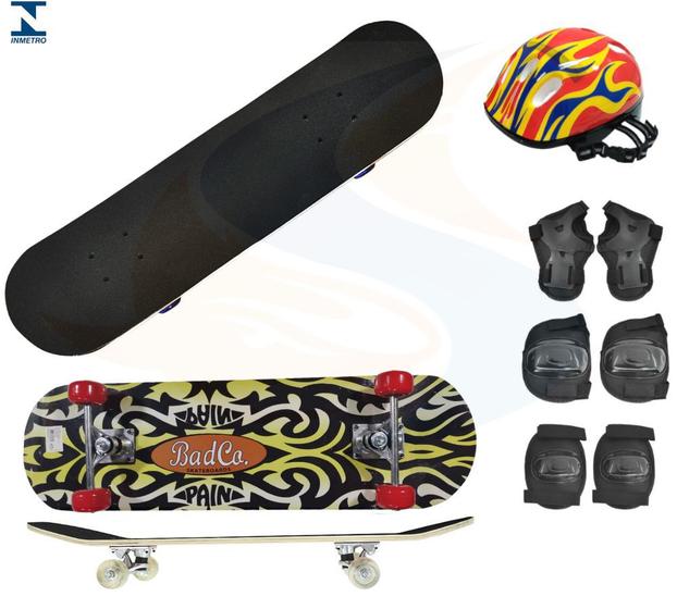 Skate Infantil Montado Com Kit Proteção Menor preço em Skate Infantil Montado Com Kit Proteção