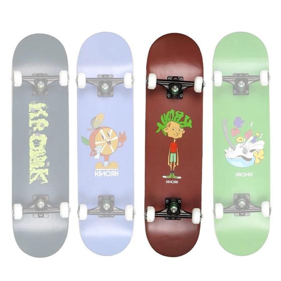 Imagem de Skate Kronik Profissional Montado Comic Rolamentos ABEC5 Rodas 53mm TPU