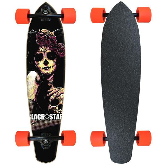 Imagem de Skate Longboard Fish completo Black Star - Chica