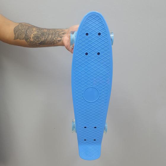 Skate Mini Longboard Cruiser Roda Led Shape 57cm Menor preço em Skate Mini Longboard Cruiser Roda Led Shape 57cm
