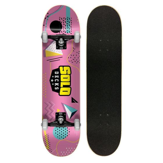 Imagem de Skate Montado Iniciante Solo Colagem Pink 7.75