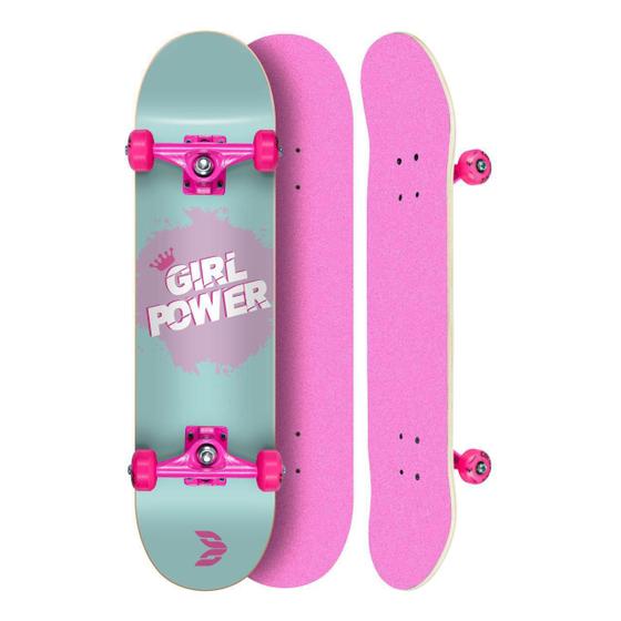 Imagem de Skate Montado Profissional Cisco Feminino Girl Power Tifanny Truck/Roda/Lixa Rosa 8