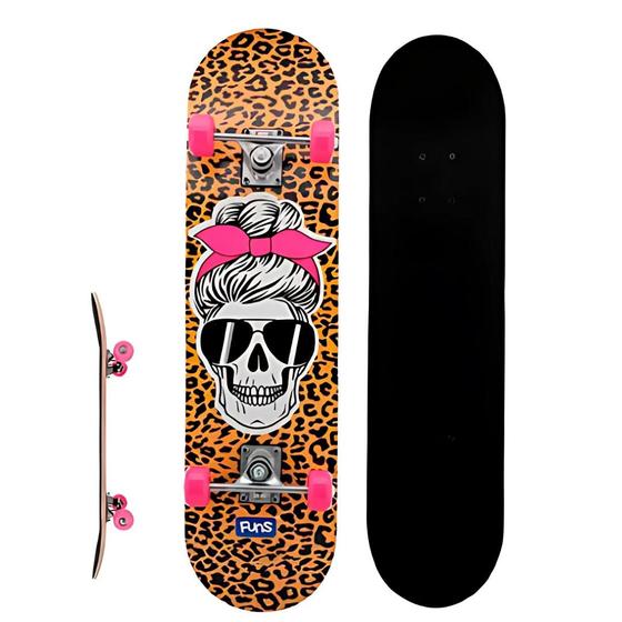 Skate Para Meninas Caveira E Oncinha Skate Infantil Feminino Para ...